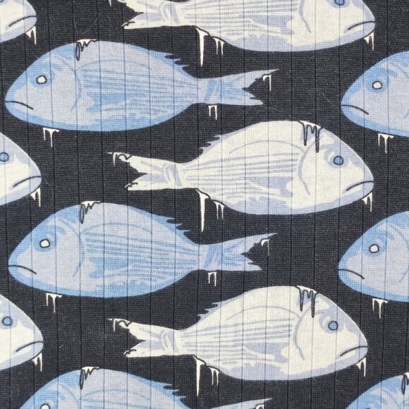 Joe Boxer Frozen fish shirt men's youth L blue with graphic design, long sleeve - Picture 5 of 7